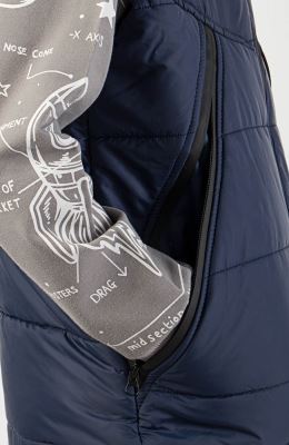 ژیله پافر شمعی راه راه برش دار