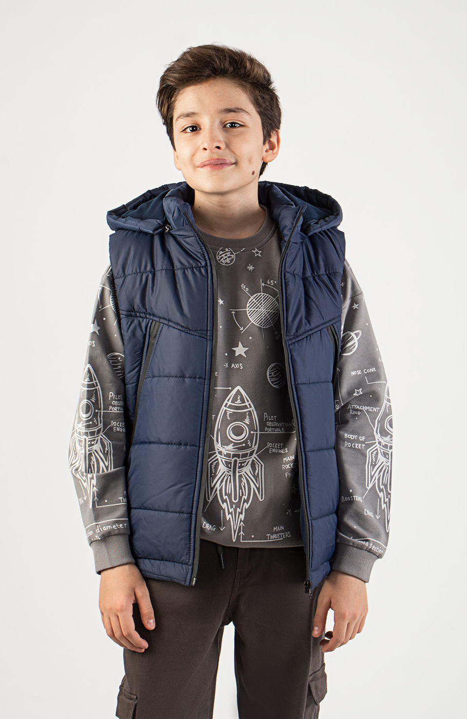 ژیله پافر شمعی راه راه برش دار