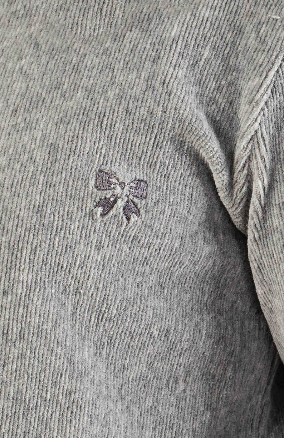 بلوز مخمل کبریتی یقه سه سانت