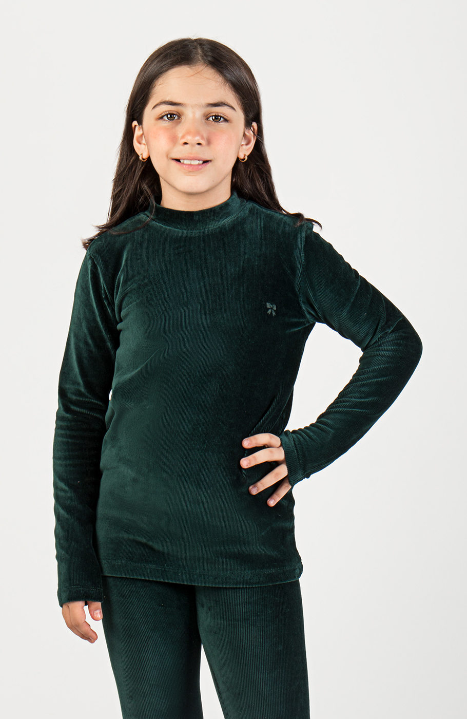 بلوز مخمل کبریتی یقه سه سانت