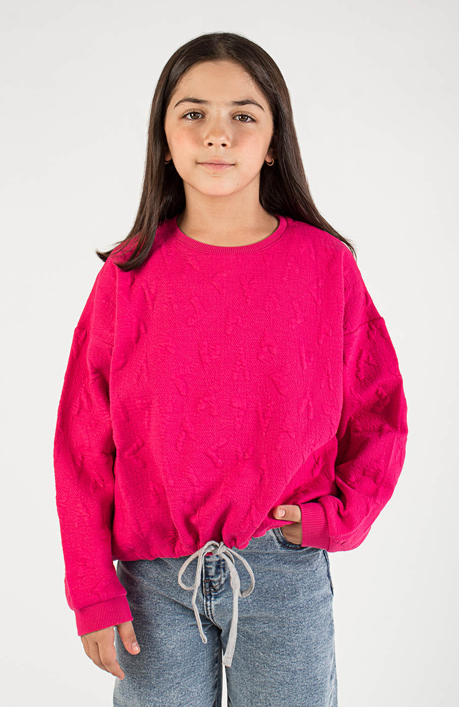 بلوز ژاکارد قلبی دمپا گت دار