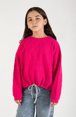 بلوز ژاکارد قلبی دمپا گت دار