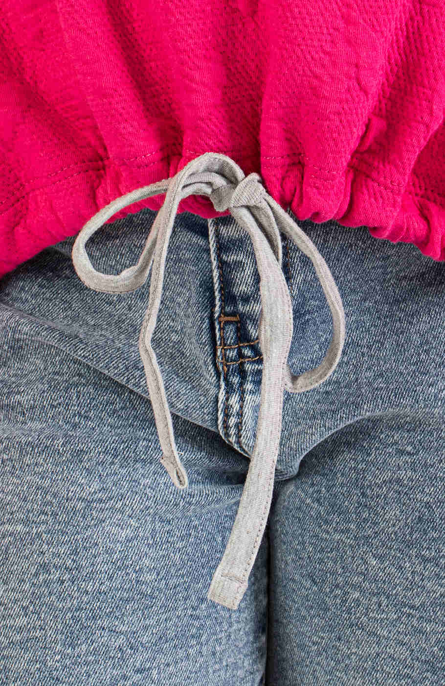 بلوز ژاکارد قلبی دمپا گت دار