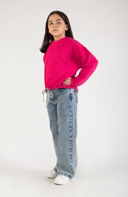 بلوز ژاکارد قلبی دمپا گت دار