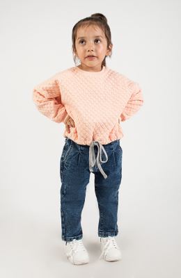 بلوز ژاکارد حبابی دمپا گت دار