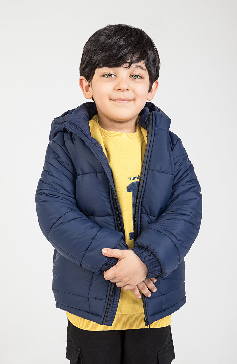 کاپشن پافر شمعی راه راه