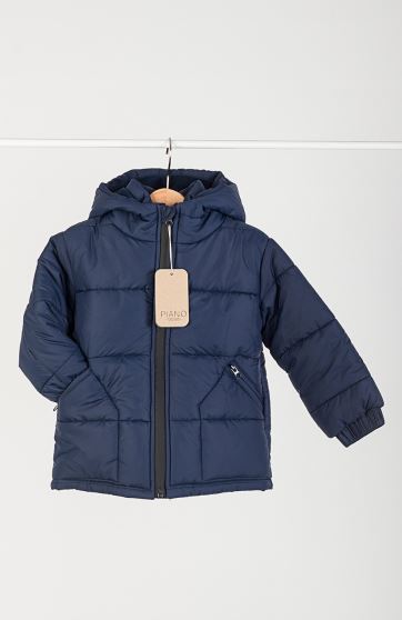 کاپشن پافر شمعی راه راه