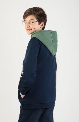 هودی دورس سه نخ خار خورده آستین رگلان