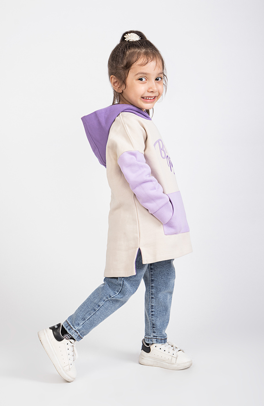 هودی دورس سه نخ خار خورده برش رنگی دار