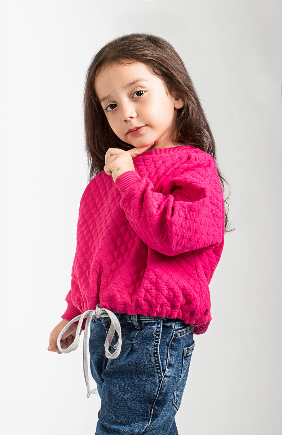 بلوز ژاکارد حبابی دمپا گت دار