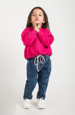 بلوز ژاکارد حبابی دمپا گت دار