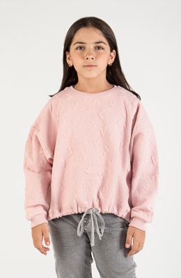 بلوز ژاکارد قلبی دمپا گت دار