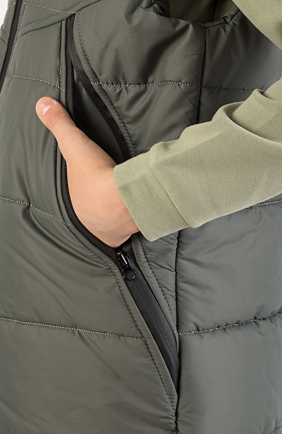 ژیله پافر شمعی راه راه برش دار