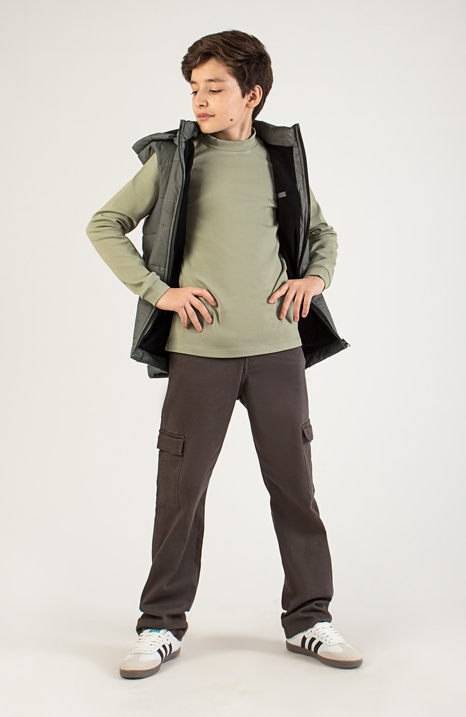 ژیله پافر شمعی راه راه برش دار