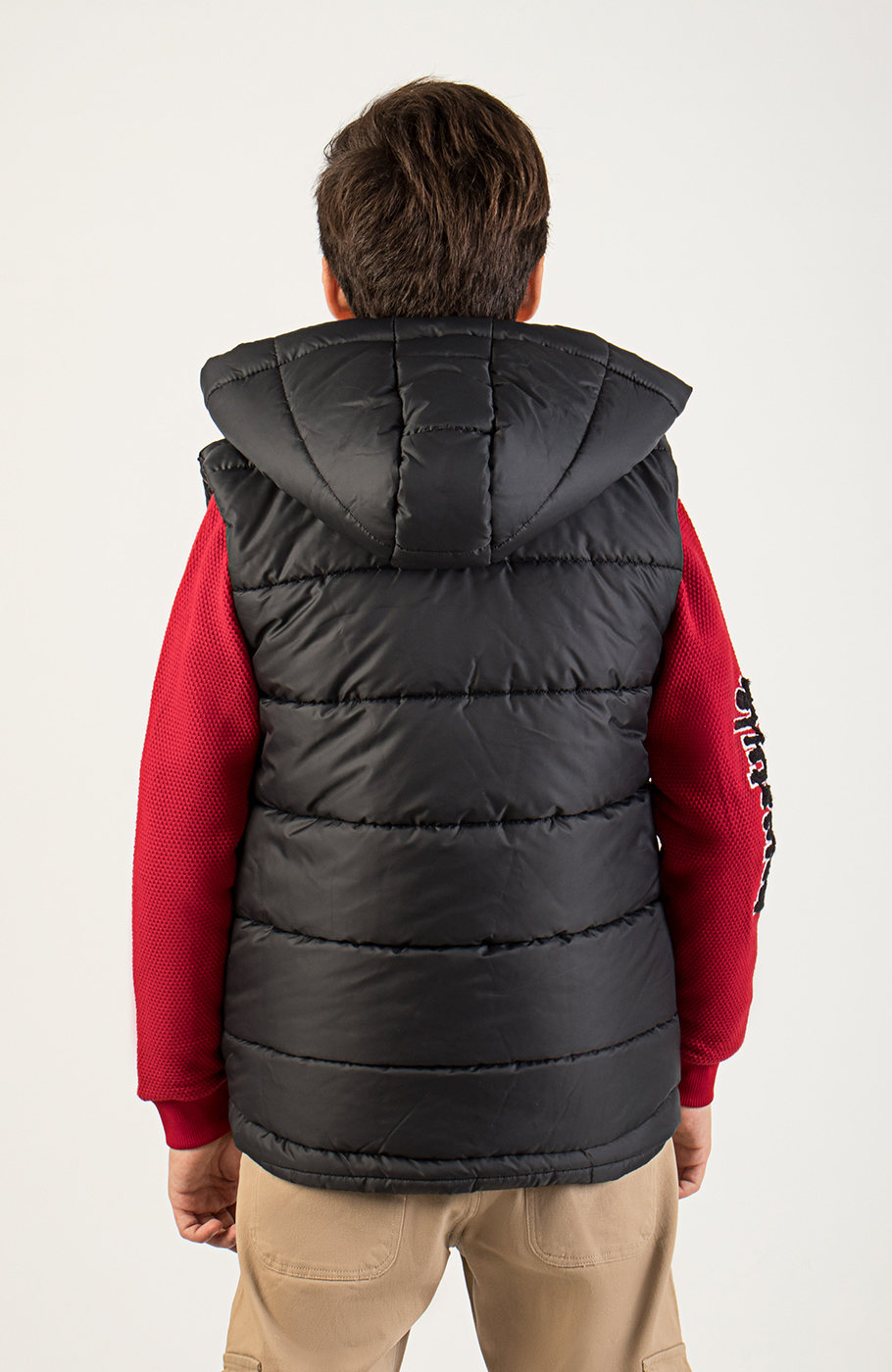 ژیله پافر شمعی راه راه برش دار