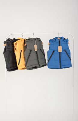 ژیله پافر راه راه برش دار