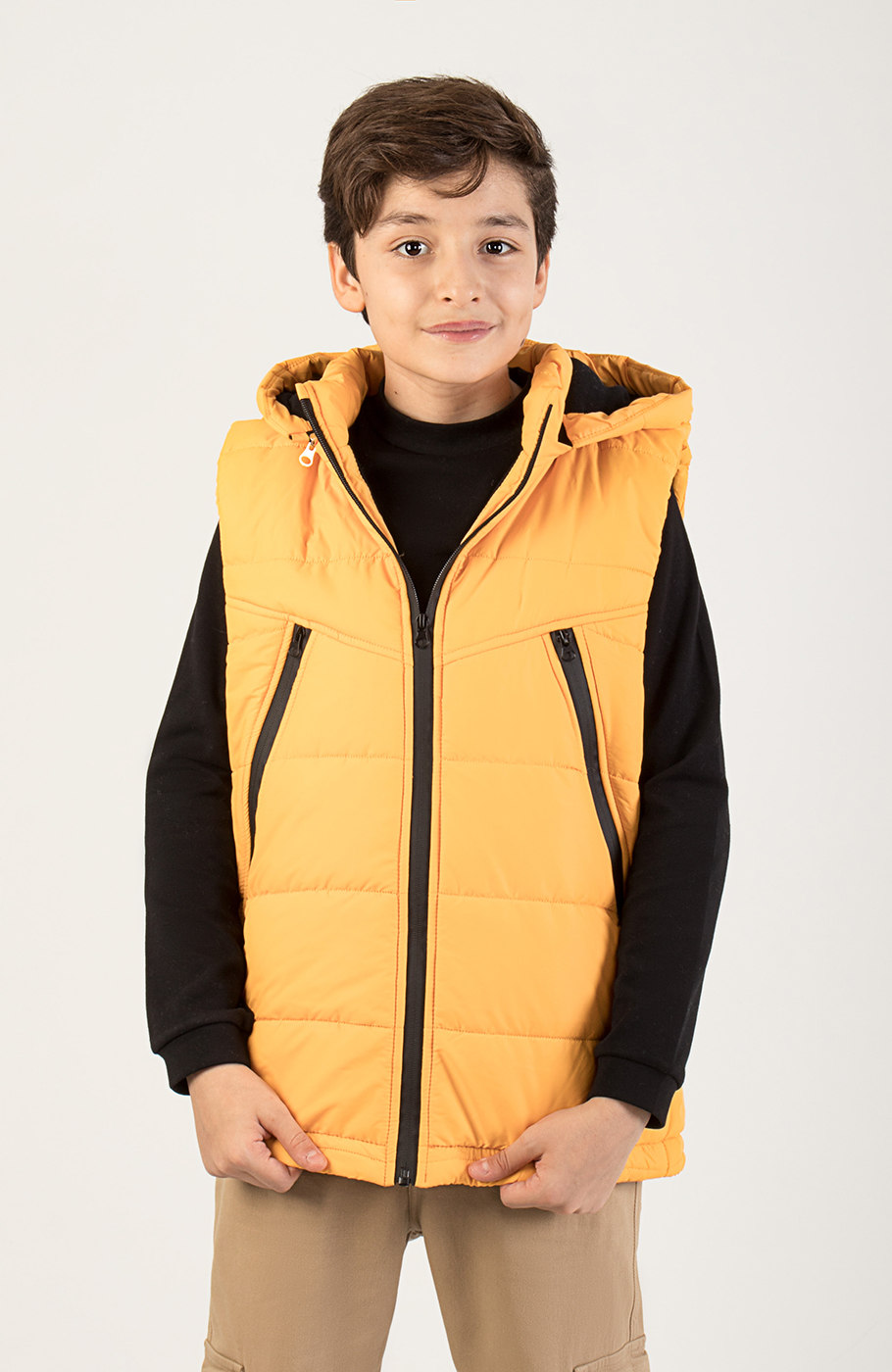 ژیله پافر شمعی راه راه برش دار