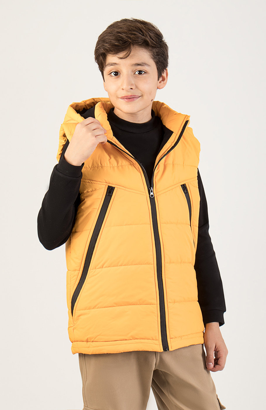 ژیله پافر شمعی راه راه برش دار