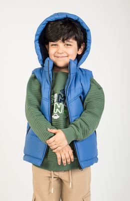 ژیله پافر راه راه برش دار