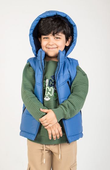 ژیله پافر شمعی راه راه برش دار