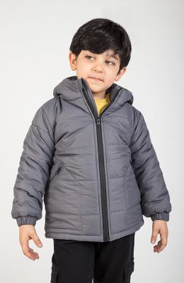 کاپشن پافر شمعی راه راه