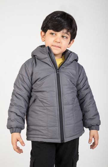 کاپشن پافر شمعی راه راه