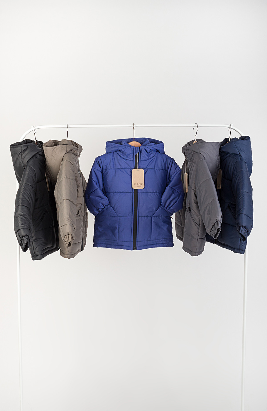 کاپشن پافر شمعی راه راه