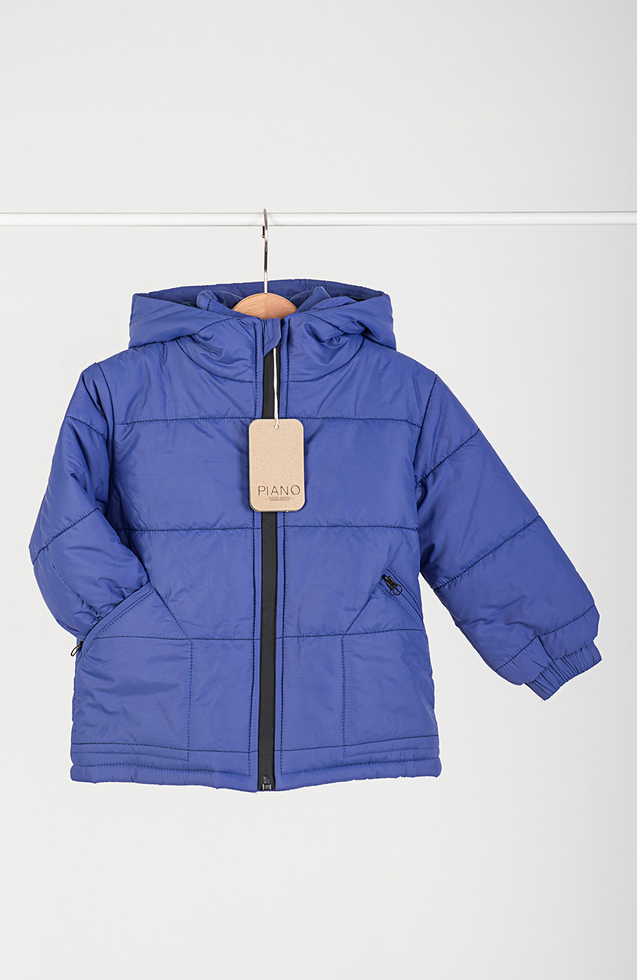 کاپشن پافر شمعی راه راه