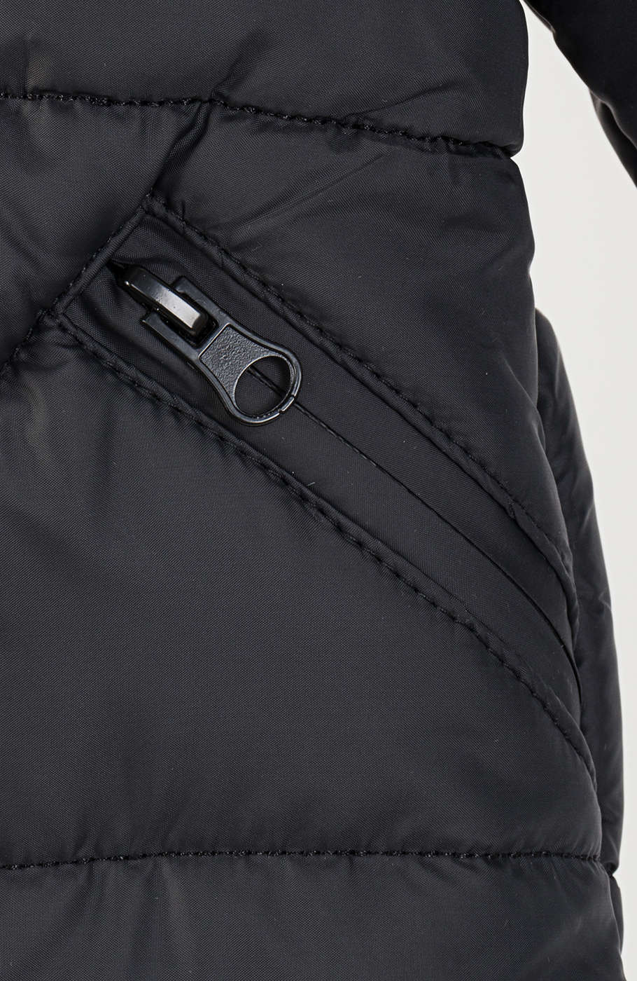 کاپشن پافر شمعی راه راه