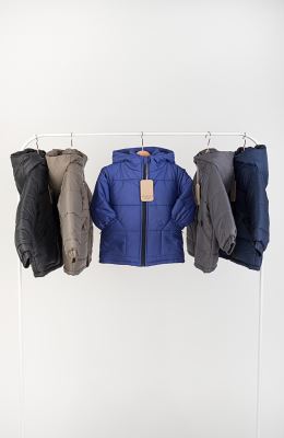 کاپشن پافر شمعی راه راه