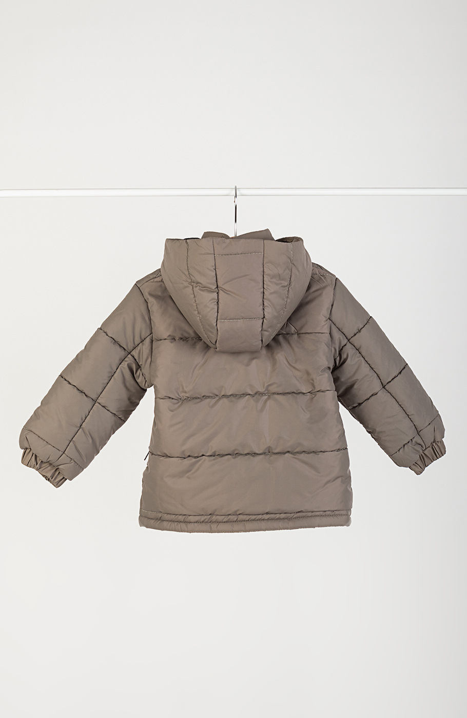 کاپشن پافر شمعی راه راه