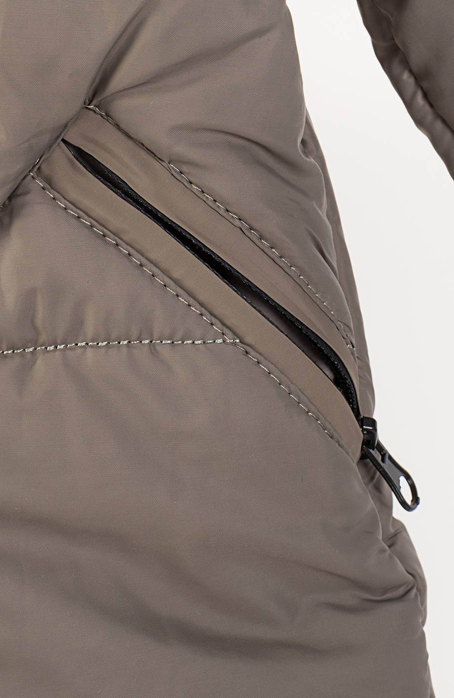 کاپشن پافر شمعی راه راه