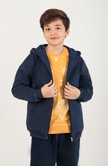 سوییت شرت دورس سه نخ خارخورده (ست با کد 11251)