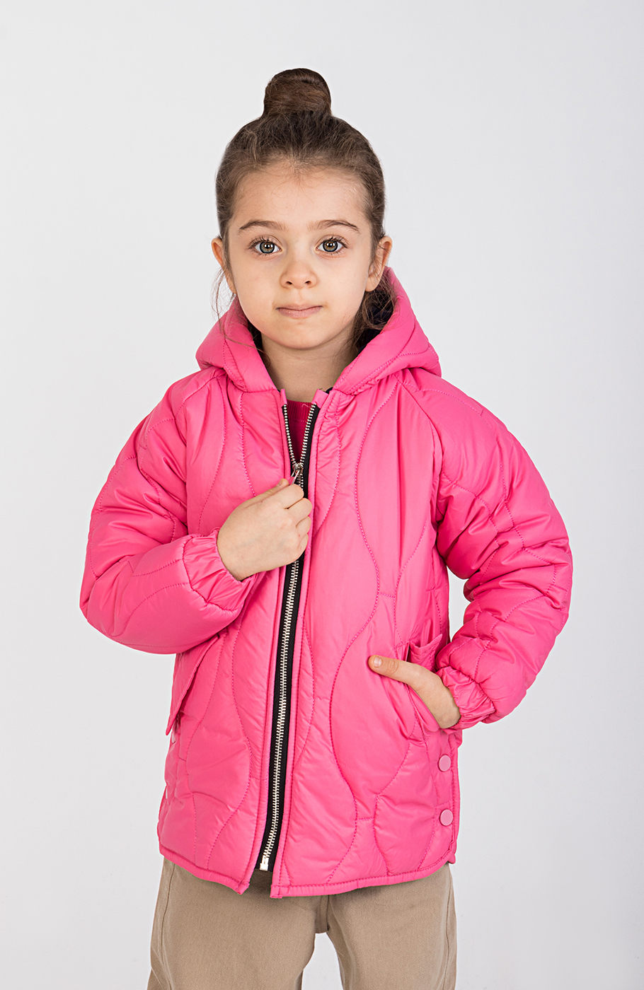 کاپشن پافر طرح گلدانی