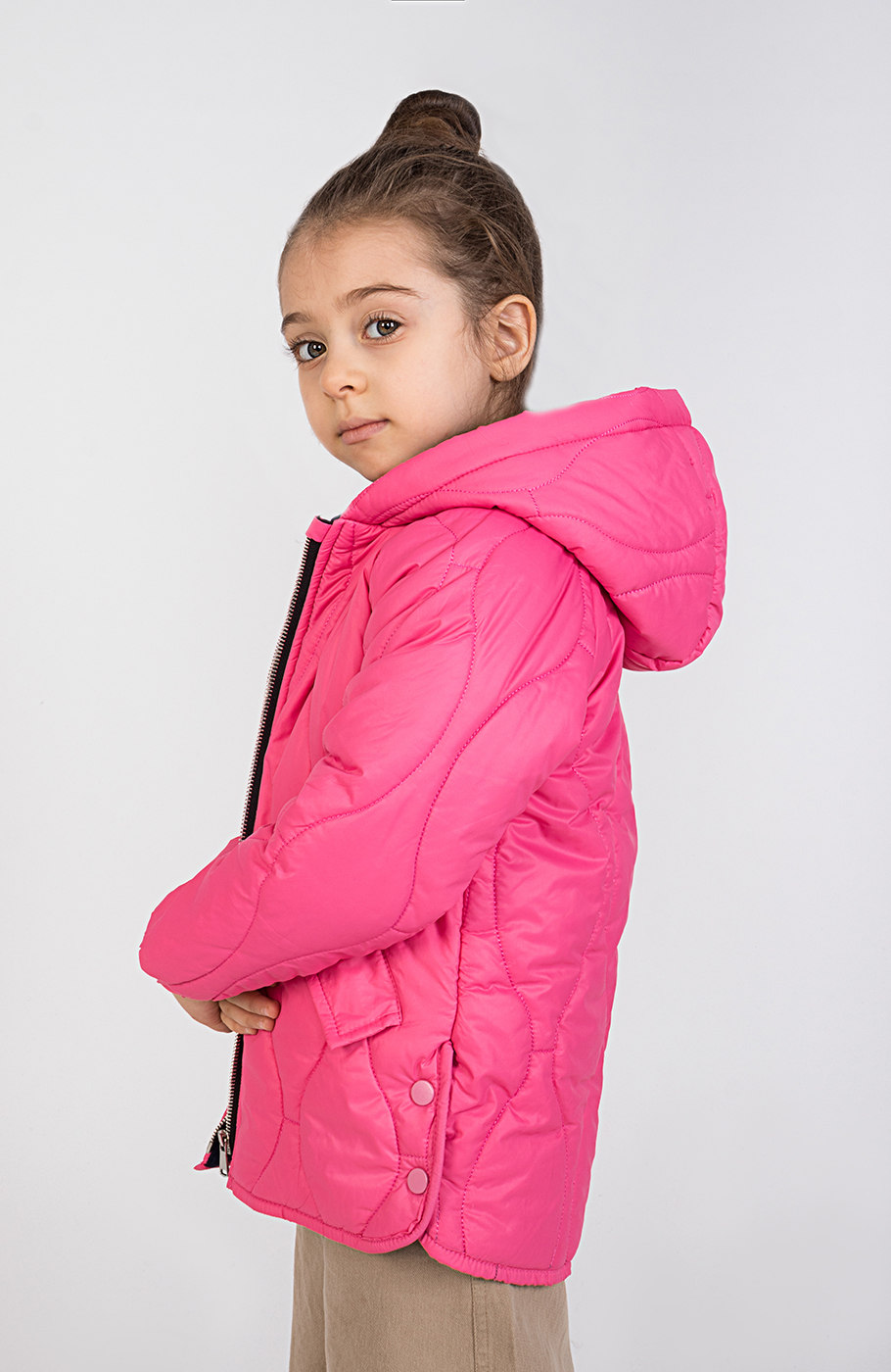 کاپشن پافر طرح گلدانی