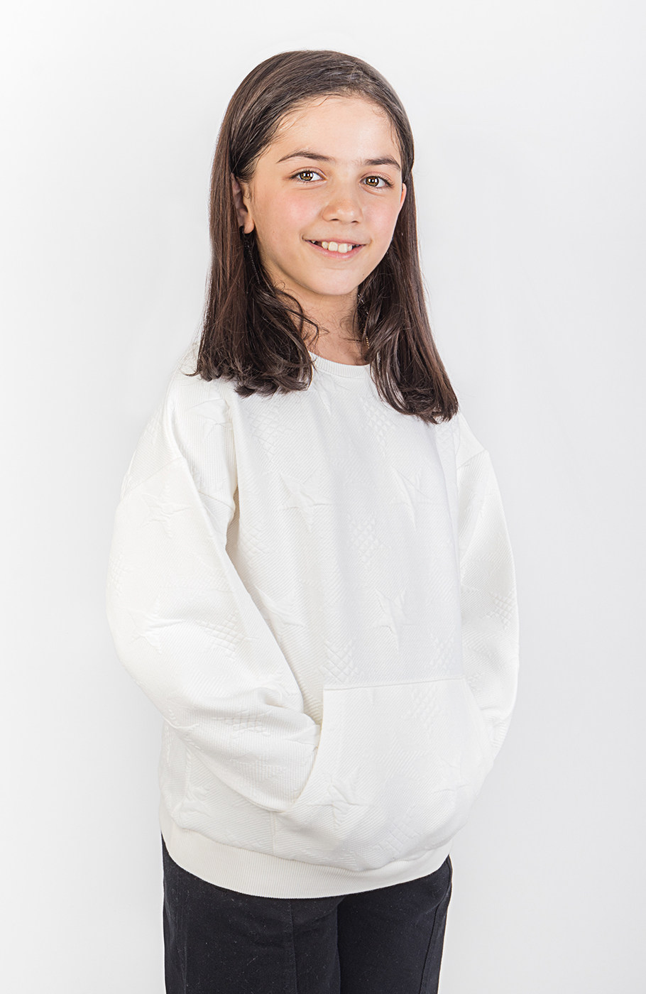 بلوز ژاکارد جیب دار ستاره ها