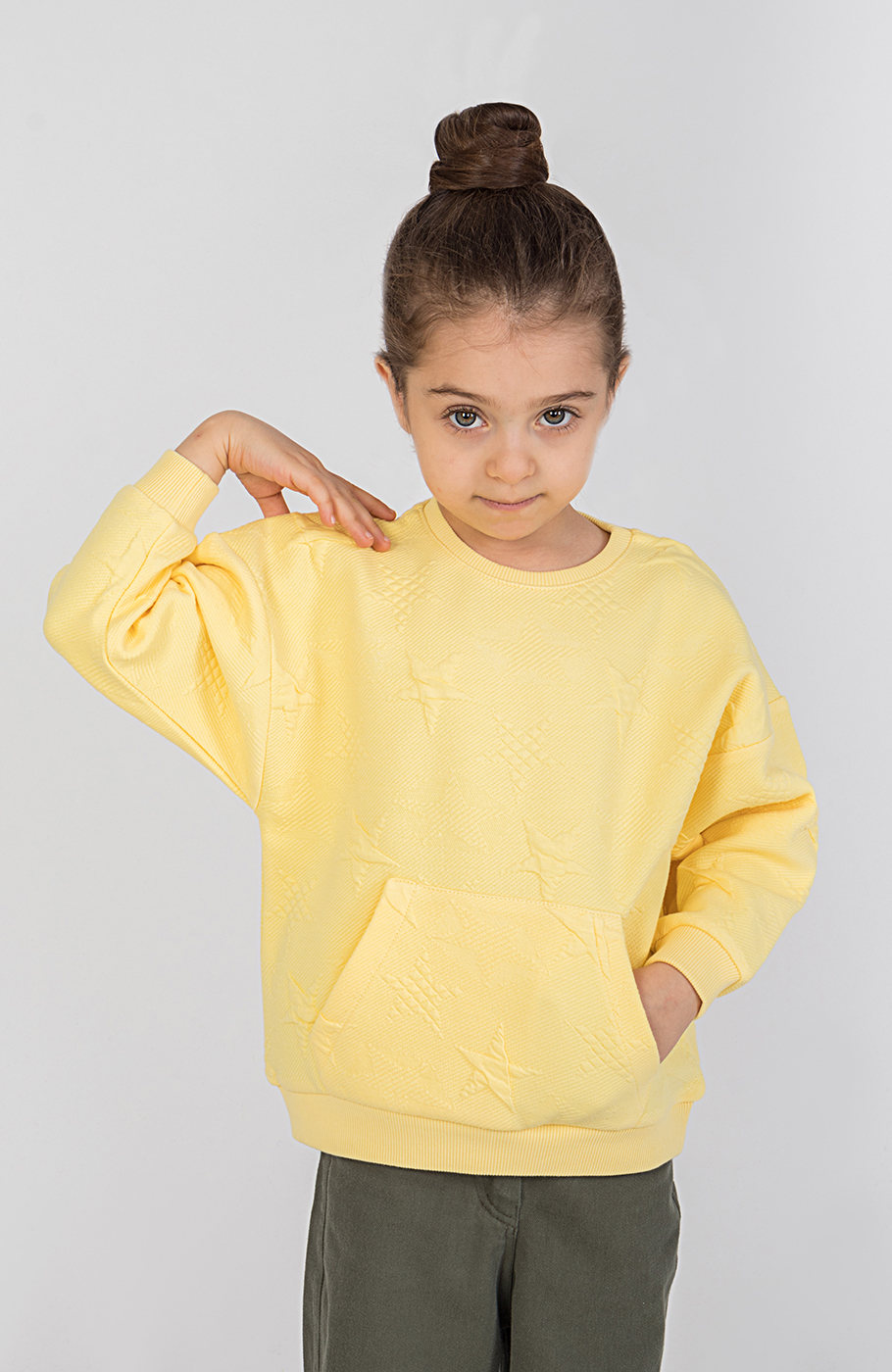 بلوز ژاکارد جیب دار ستاره ها