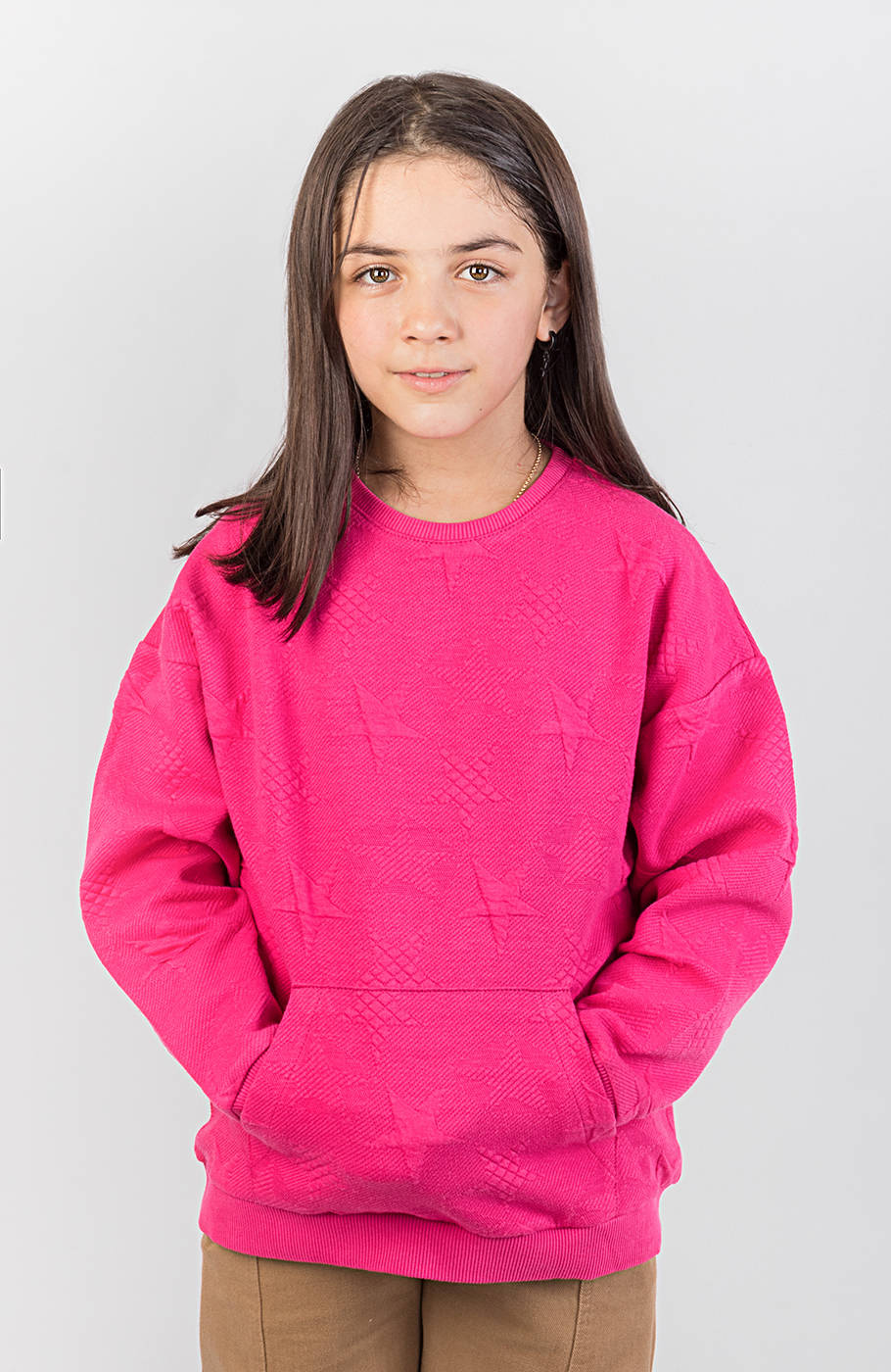 بلوز ژاکارد جیب دار ستاره ها