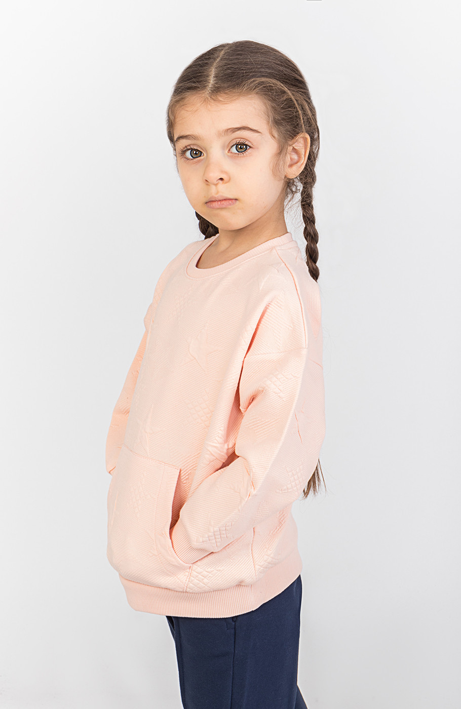 بلوز ژاکارد جیب دار ستاره ها