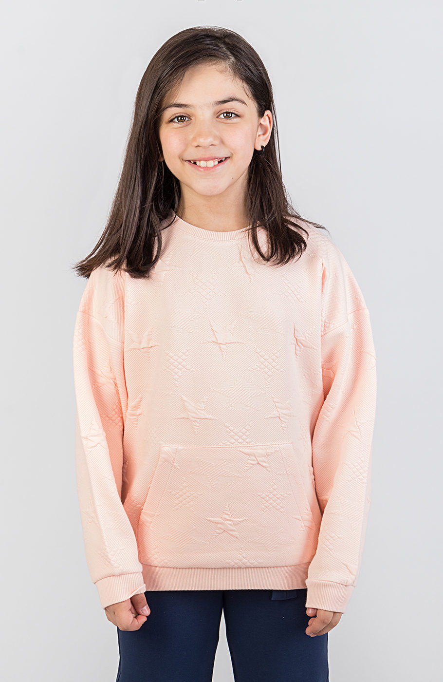 بلوز ژاکارد جیب دار ستاره ها