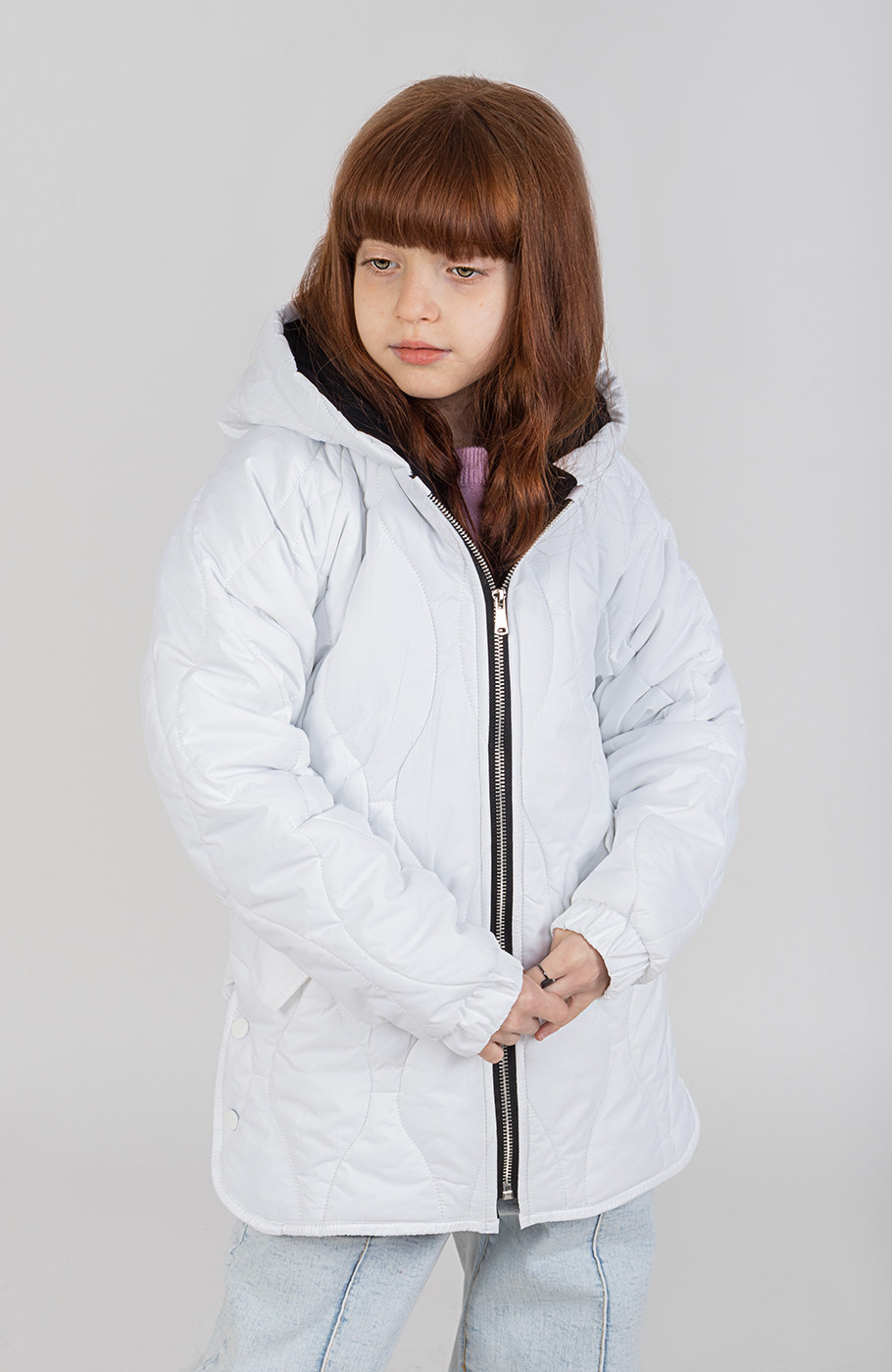 کاپشن پافر طرح گلدانی