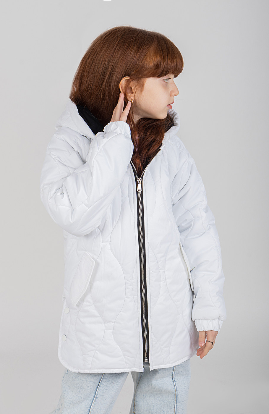 کاپشن پافر طرح گلدانی