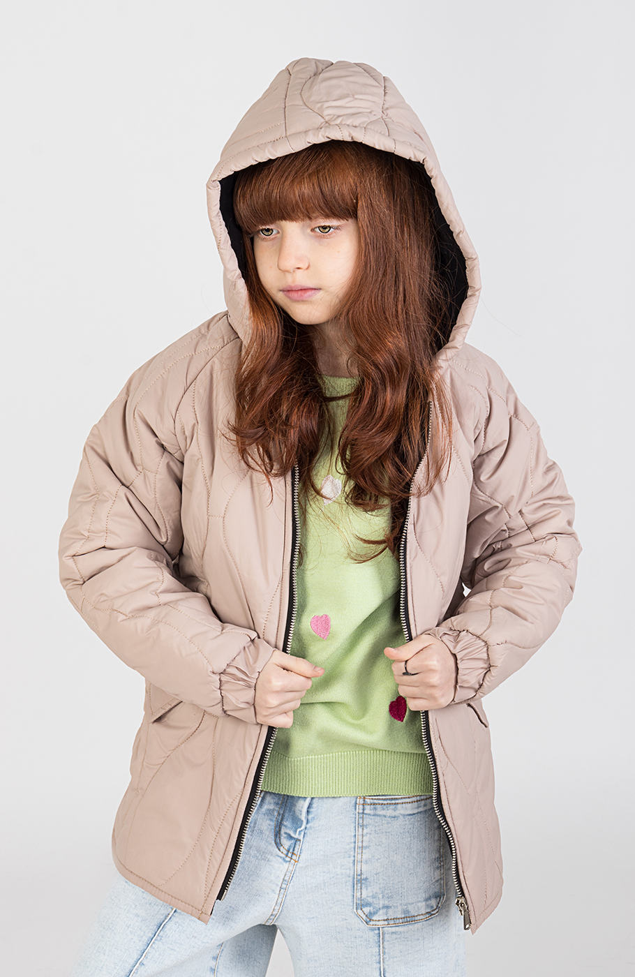 کاپشن پافر طرح گلدانی