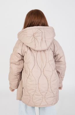 کاپشن پافر طرح گلدانی