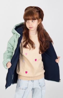 کاپشن پافر طرح گلدانی