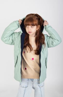 کاپشن پافر طرح گلدانی