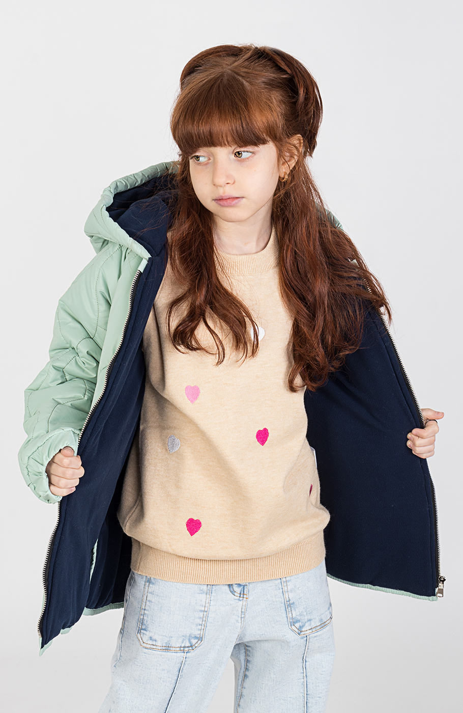 کاپشن پافر طرح گلدانی