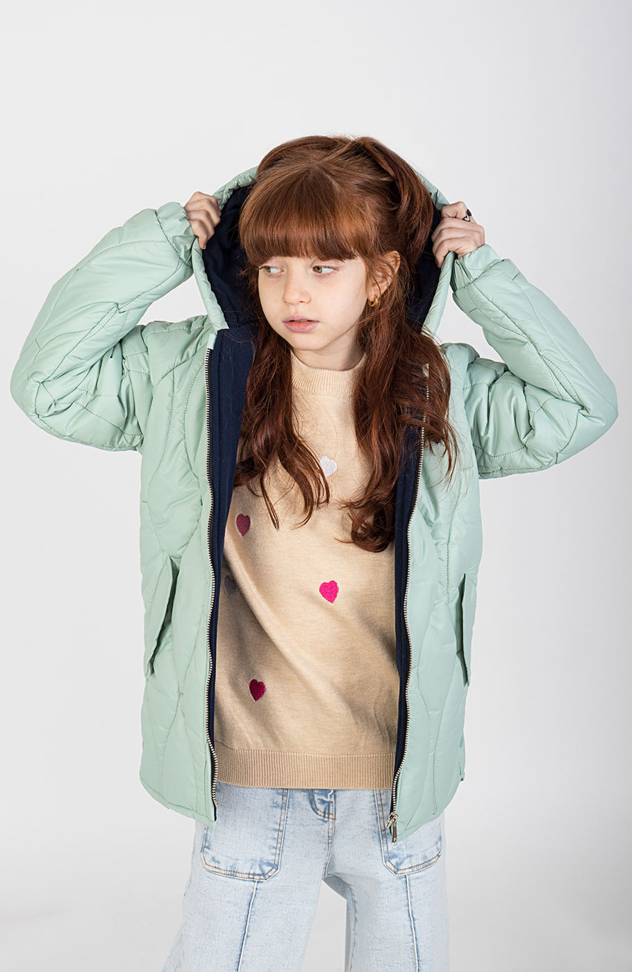 کاپشن پافر طرح گلدانی