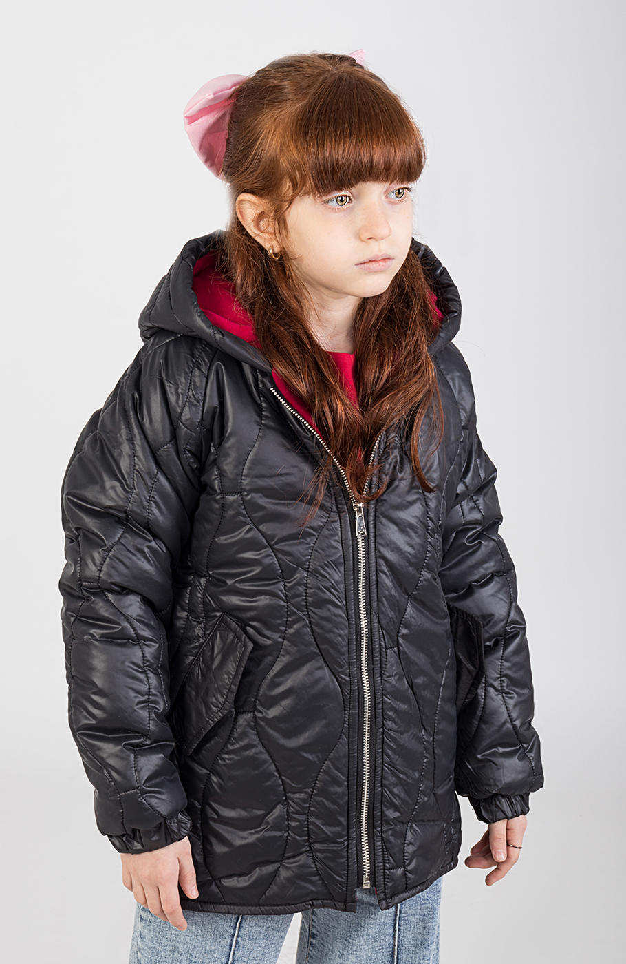 کاپشن پافر طرح گلدانی