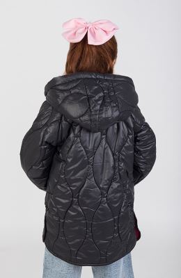 کاپشن پافر طرح گلدانی